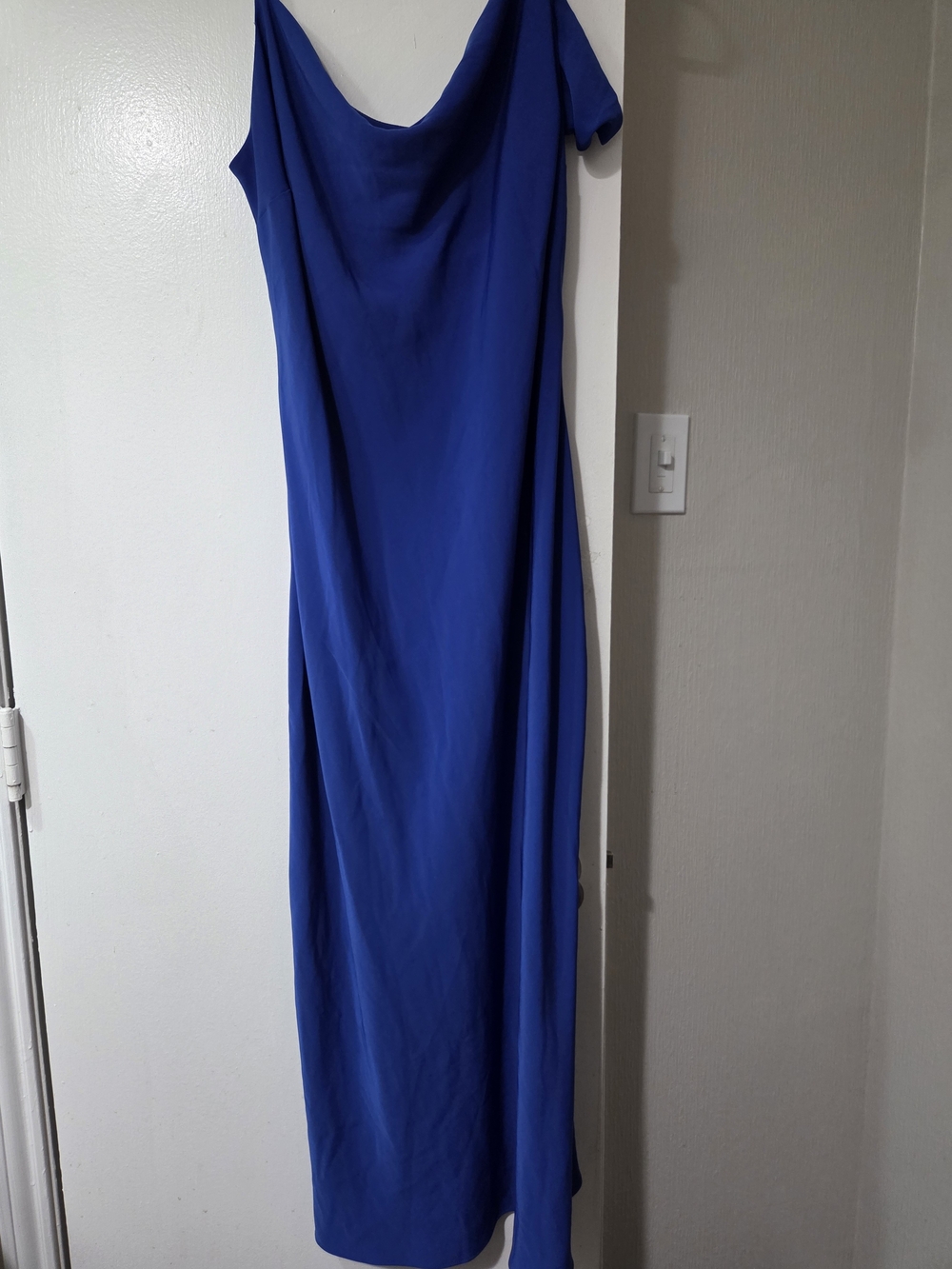 City Chic Cowl Neck Maxi Dress in Royal Blue